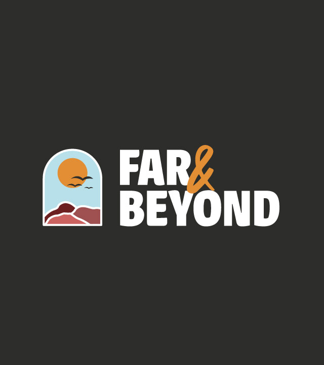 Far & Beyond Logo 2-zeilig 4c