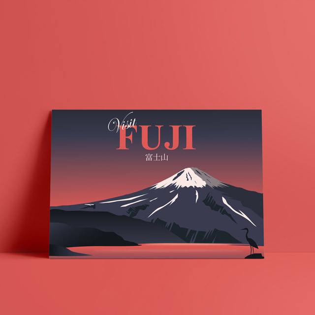 Poster Illustration Visit Fuji